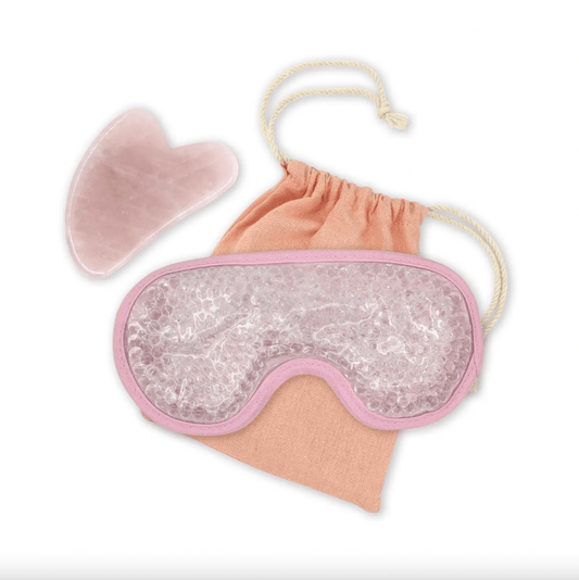 ZEN'AROME Rose  Quartz GuaSha & Eye Mask Set